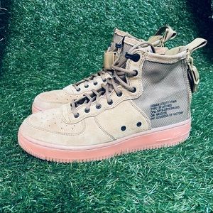 Nike SF Air Force 1 GS AJ0424 300 Youth Moss Gum